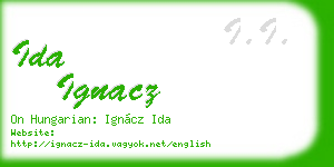 ida ignacz business card